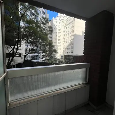 an empty balcony with a view of a city at Mairea II bis in Cordoba