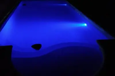 a close up of a blue computer mouse at Cabaña El Escape, Potrero de Garay, B del LAgo,600m del lago in Potrero de Garay