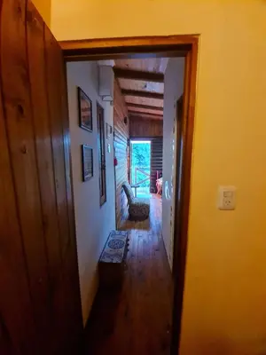 a view of a hallway from a room with at Cabaña Alma 2 in Villa Carlos Paz