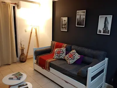 a living room with a couch with pillows on it at NUEVOCENTRO 1 in Cordoba