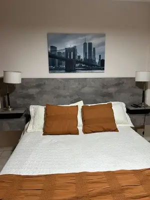 a bedroom with a large bed with two pillows at NUEVOCENTRO 1 in Cordoba