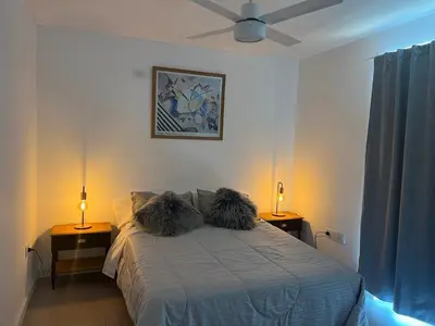 a bedroom with a bed with two pillows on it at CIUDAD GAMA A ESTRENAR 9 E in Cordoba