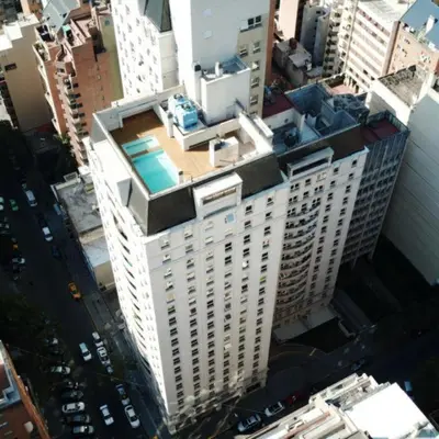an aerial view of a tall white building at ERA Residential Apartament in Cordoba