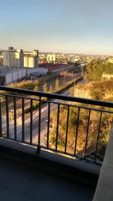 a view of a road from a balcony at Moderno dpto 1 dorm cerca de hospitales y terminal 4 personas in Cordoba